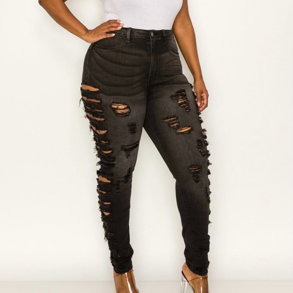 2x distresses jeans